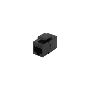 Copla keystone feedthrough RJ45-RJ45 CAT6 UTP negro