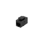 Negro CAT6 UTP Copla RJ45-RJ45 Keystone Feedthrough - Miniatura 1