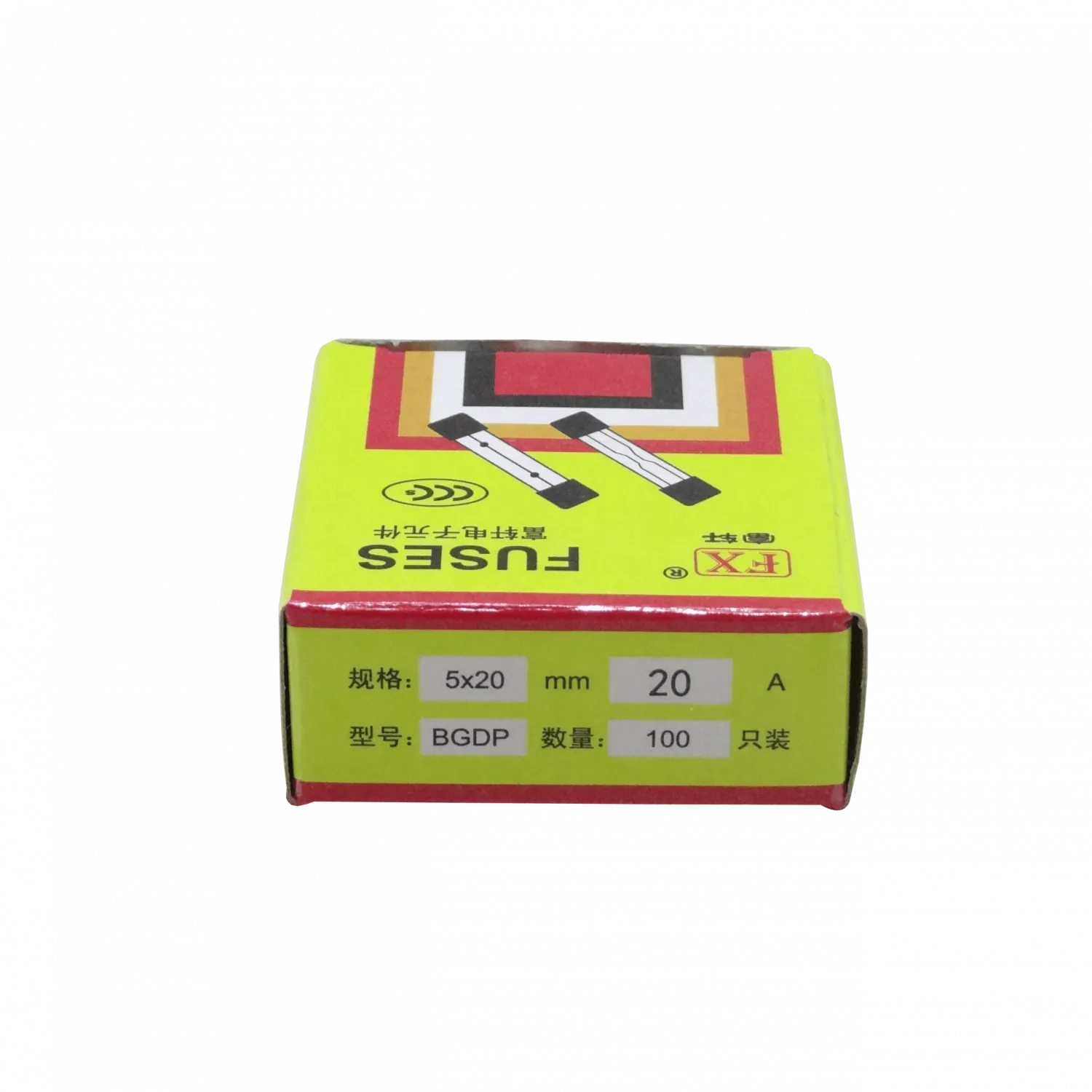 CAJA 100-unids. 20A 5x20mm 250V Fusible Rapido Cilindrico Vidrio 2