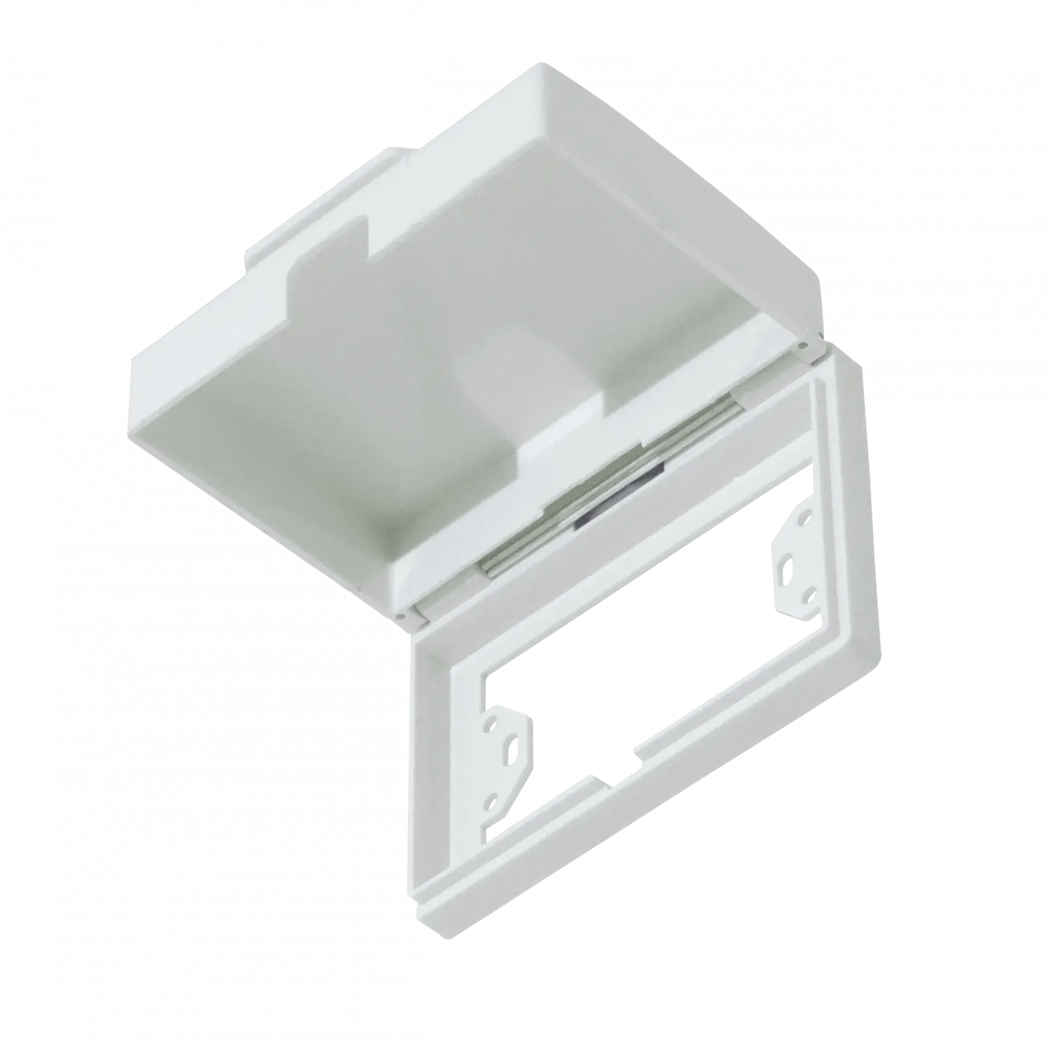 Cubierta Abatible Blanca 131x95mm para Placa Faceplate y Caja Chuqui 4