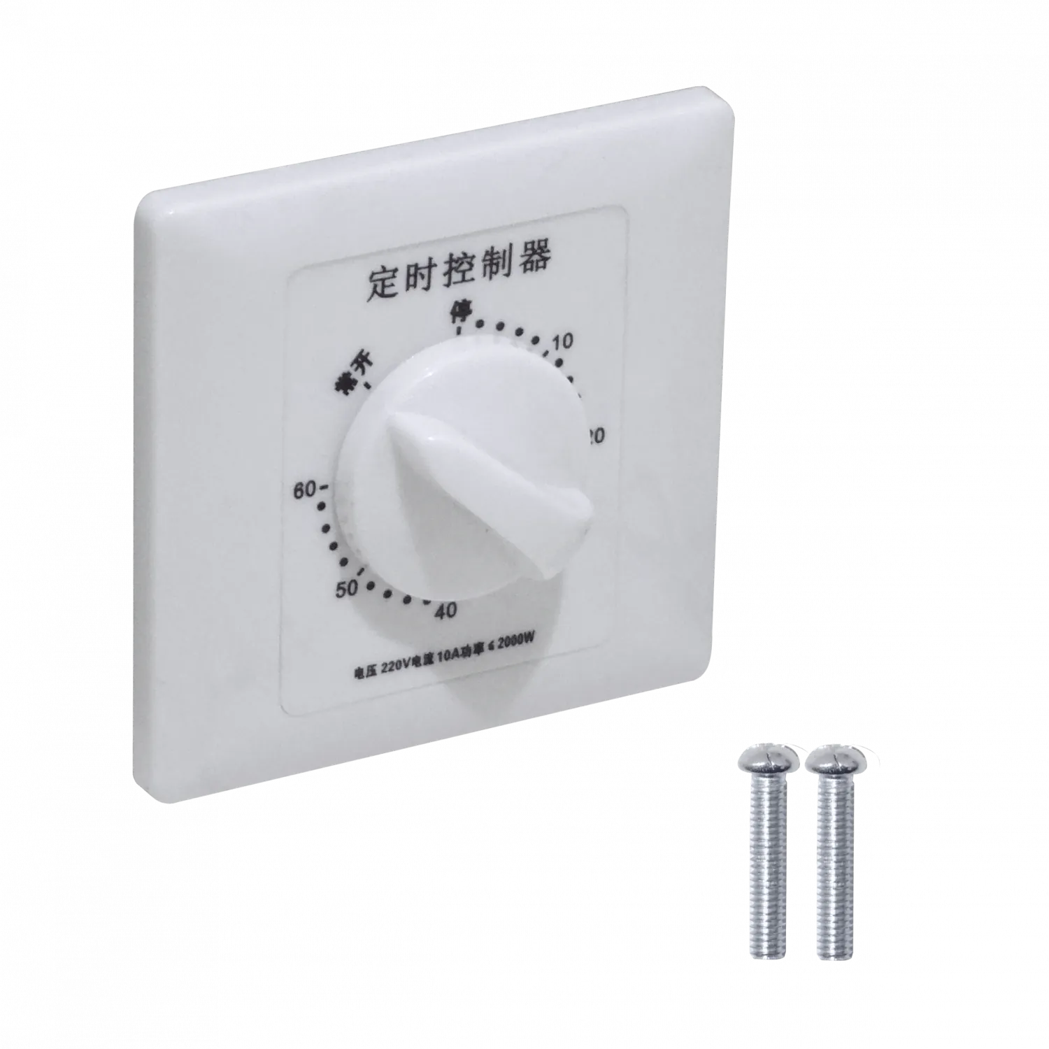 Temporizador Mecánico 60 Minutos 86x86mm 220VAC 10A 2000W 1
