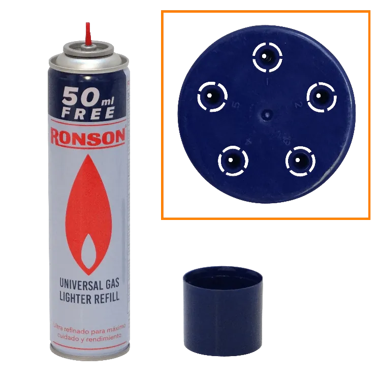 Recarga Gas Butano 300ml UN2037 RONSON  2