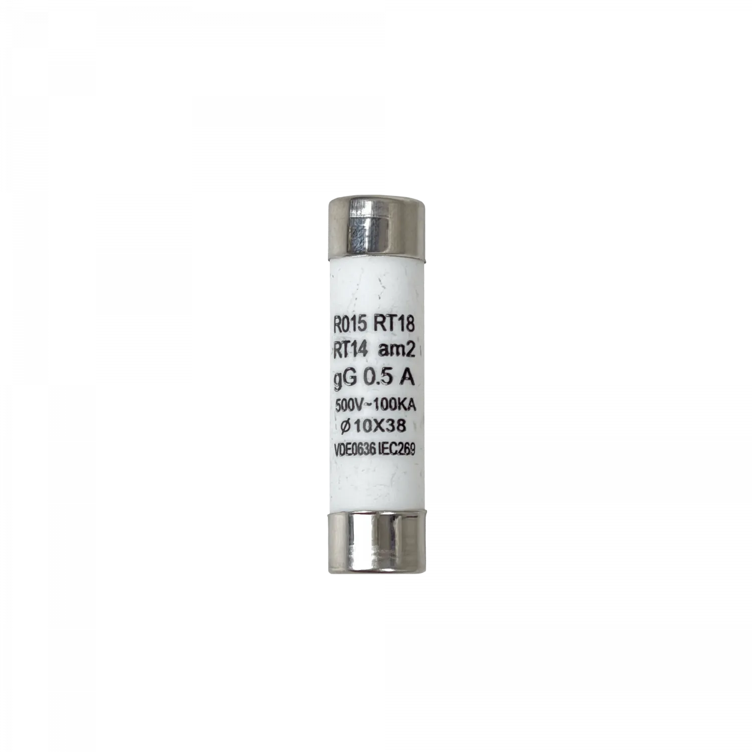 Fusible Cilindrico 36mm-Larg 9,5mm-Diamet 0.5 FUSE-05C. 0,5A 10x38mm2 500V 500mA  1