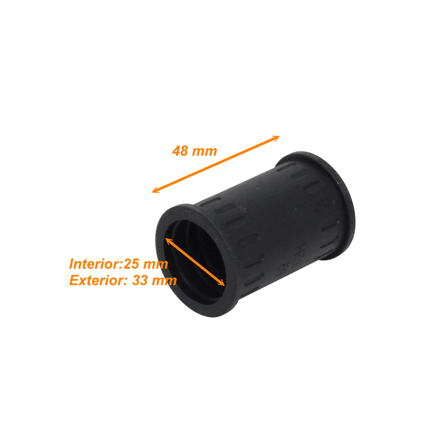 Union Copla para Conduit Flexible Plastico Negro Corrugado 25mm  2
