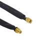 Cable Coaxial RPSMA-H a RPSMA-M, Plano, Ventana Puerta, 0-6GHz, Negro, 25cm - Miniatura 1