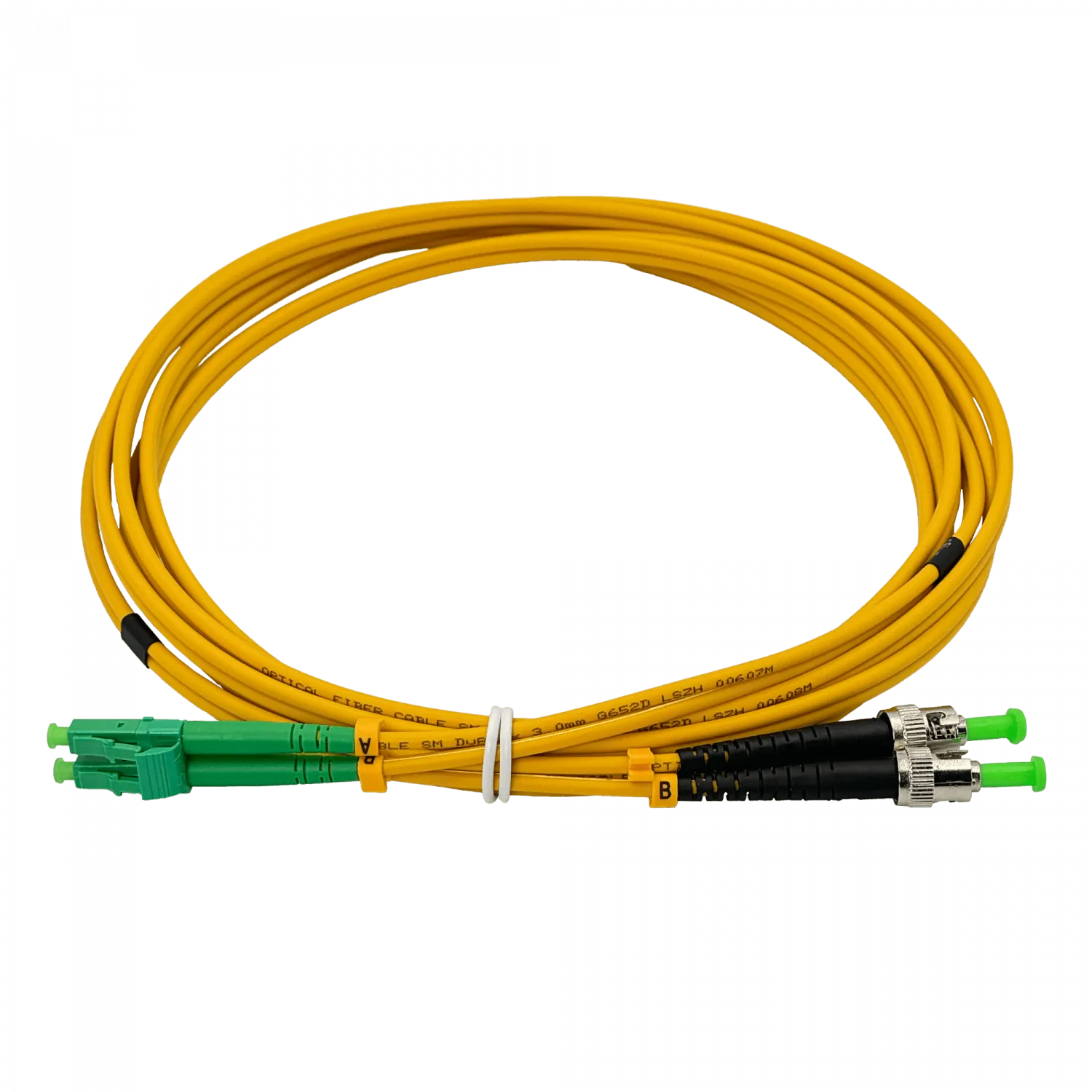 3mt LC/APC-ST/APC MonoModo SM Duplex Jumper Cable Fibra 9/125um 3mm 2