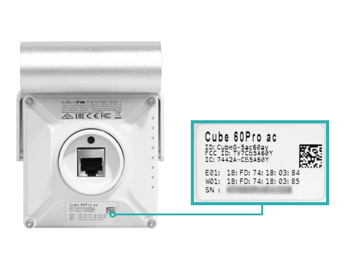 Punto de Acceso MikroTik Cube 60Pro ac - 60 GHz, 802.11ay, Conexiones de Alta Velocidad 3