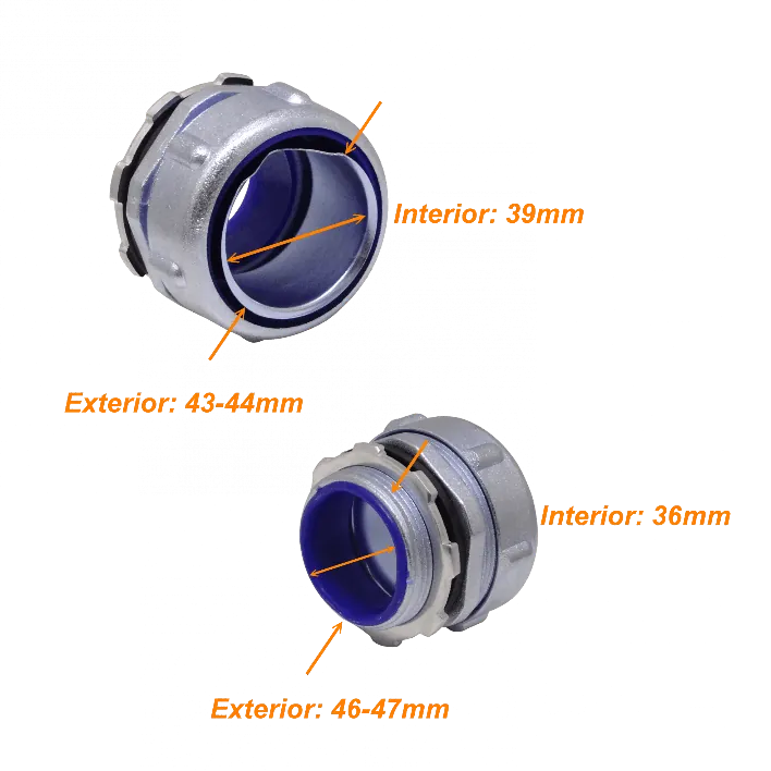 Metalico 1-1/2-Pulg Prensa Estopa para Flexible Aislacion IP65 3