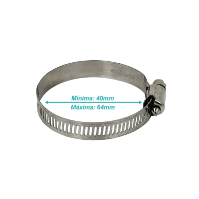 Abrazadera Metalica Ajustable Diametro-40-64mm Espesor-12mm  2