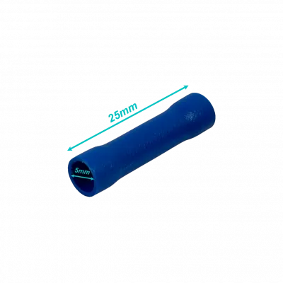Conector Azul Aislado PVC Largo-25mm 16-14AWG BV2.0 1,5-2,5mm2 50-un  3