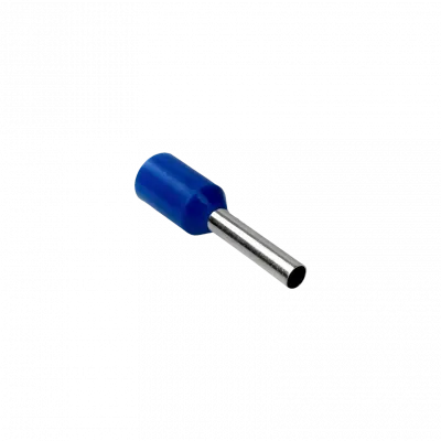 Terminal Aislado Crimpeable Azul 1,0mm2 8/15mm 100-unid AWG18 Ferrules  1