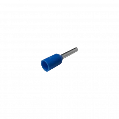 Terminal Aislado Crimpeable Azul 1,0mm2 8/15mm 100-unid AWG18 Ferrules  2