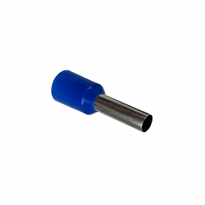 Terminal Aislado Crimpeable Azul 2,5mm2 8/15mm 100-unids AWG14 Ferrules  1