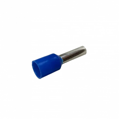 Terminal Aislado Crimpeable Azul 2,5mm2 8/15mm 100-unids AWG14 Ferrules  2