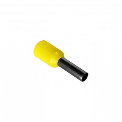 Terminal Aislado Crimp Amarillo 2,5mm2 8/15mm 100-unids AWG14 Ferrules  1