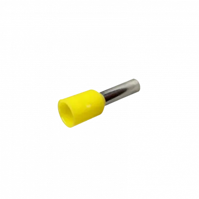 Terminal Aislado Crimp Amarillo 2,5mm2 8/15mm 100-unids AWG14 Ferrules  2