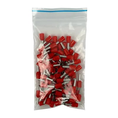 Rojo 2,5mm2 8/15mm 100-unids AWG14 Ferrules Terminal Aislado Crimpeabl 3