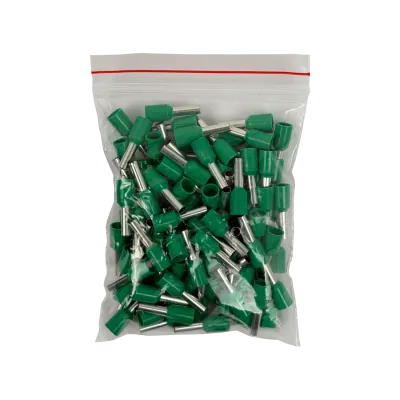 Verde 2,5mm2 8/15mm 100-unids AWG14 Ferrules Terminal Aislado Crimpeab 3