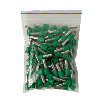 Verde 6,0mm2 12/20mm 100-unid AWG10 Ferrules Terminal Aislado Crimpeab 4