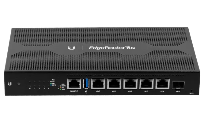 UBIQUITI 5-1000PoE24V 1-SFP USB Console-RJ45 Router inc24V Core-4x1GHz 3