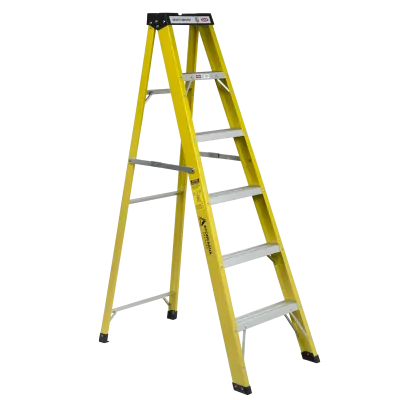 1,8mt 140kg Tijera Fibra de Vidrio 6-Peldano Escalera 1.87mt Escala 1
