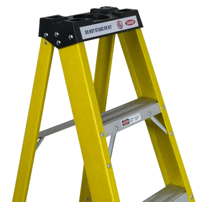 1,8mt 140kg Tijera Fibra de Vidrio 6-Peldano Escalera 1.87mt Escala 2