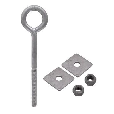 5/8 x 8pulg Perno Ojo con 2-Tuercas Hexagonales-15/16 2-Placas-6x6cm 1