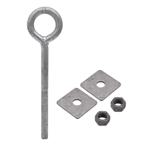 5/8 x 8pulg Perno Ojo con 2-Tuercas Hexagonales-15/16 2-Placas-6x6cm