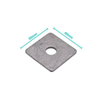 5/8 x 8pulg Perno Ojo con 2-Tuercas Hexagonales-15/16 2-Placas-6x6cm 3