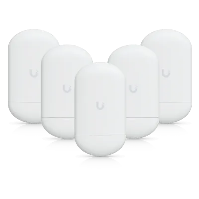 Enlace PTP UBIQUITI 5-unids 5GHz 13dBi 1-1000-RJ45 req-PoE24V 2x2 CPE/AP NS-5ACL 1