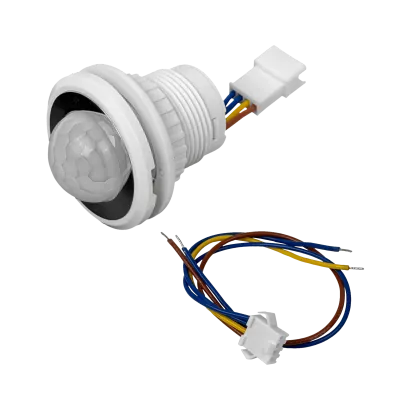 Sensor Movimiento Rele 85-265VAC 1A 110º 4-6mts 45s diametro-19mm 1