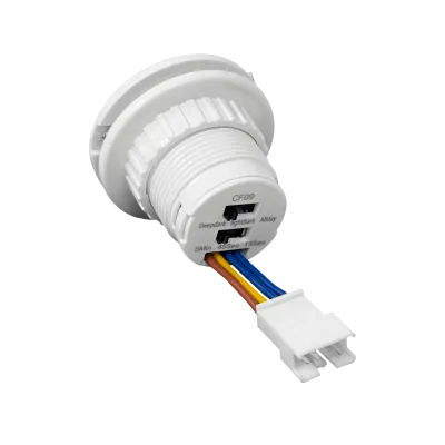 Sensor Movimiento Rele 85-265VAC 1A 110º 4-6mts 45s diametro-19mm 4