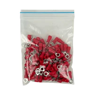 Ojo-4,3mm 0,5-1,5mm2-Cable 100-unids. Conector Rojo Aislado PVC 3