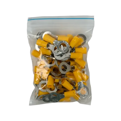 RV5.5-8 Ojo-8,4mm 4-6mm2-Cable 50-unids. Conector Amarillo Aislado PVC 4