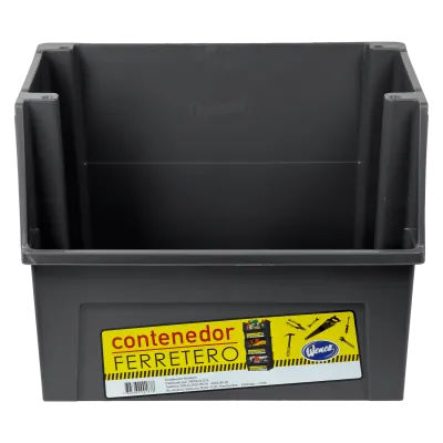 WENCO Frontal Ferretero Apilable Gris 40x45cm 34cm-Altura PP 2