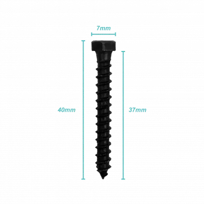 Tornillo Tirafondo 3/16 X 1.1/2-pulgadas Negro 603048001 100-unids.  3