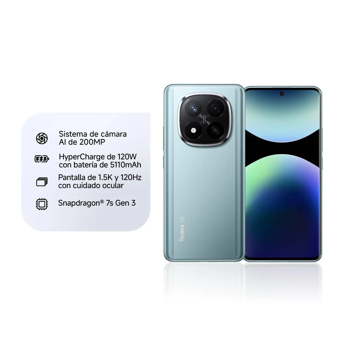 Smartphone Xiaomi Redmi Note 14 Pro+ 5G, RAM 8GB, Almacenamiento 256GB, Frost blue 2
