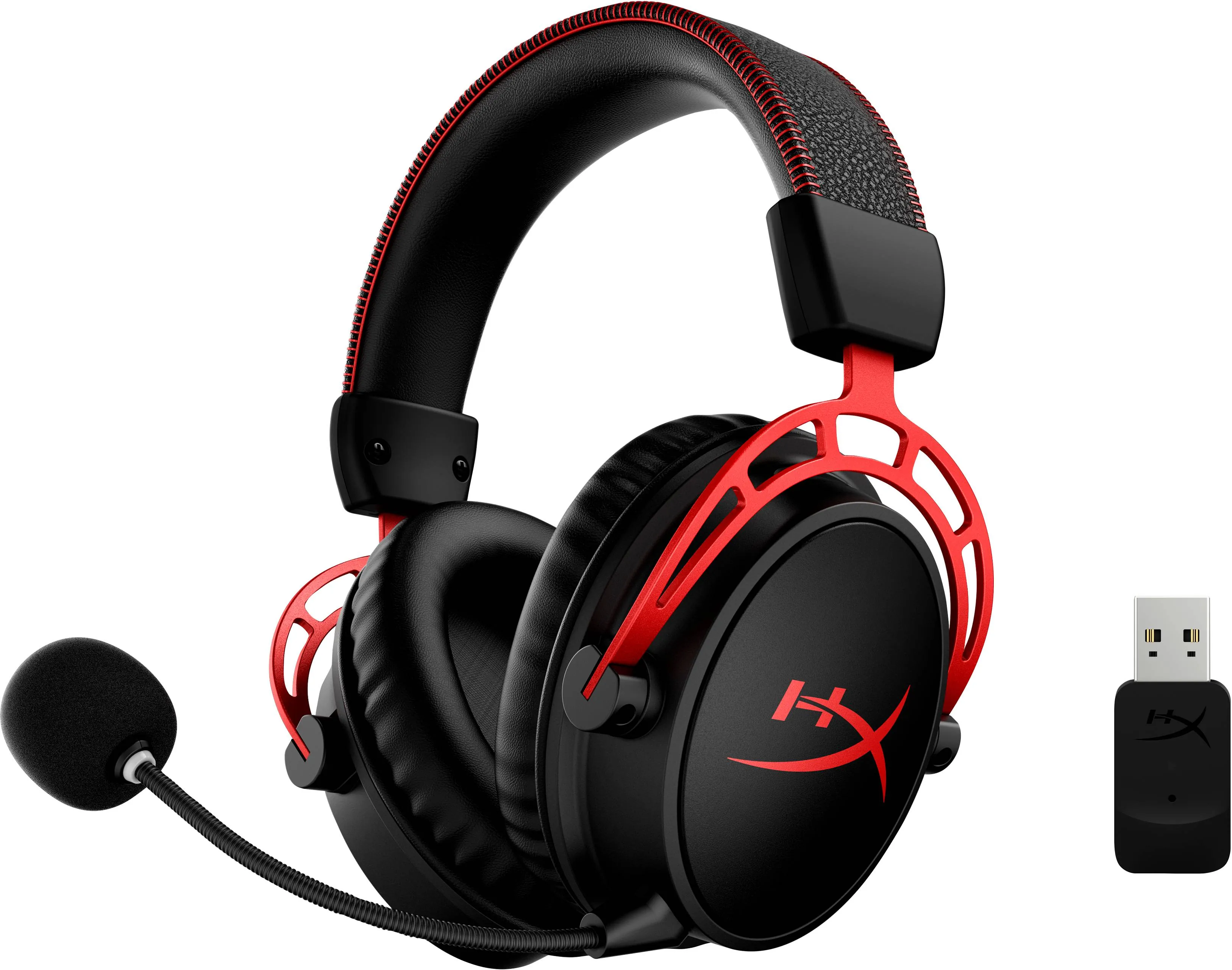 Audífonos Gamer HyperX Cloud Alpha Wireless, 2.4GHz, Audio Espacial DTS, Red 2