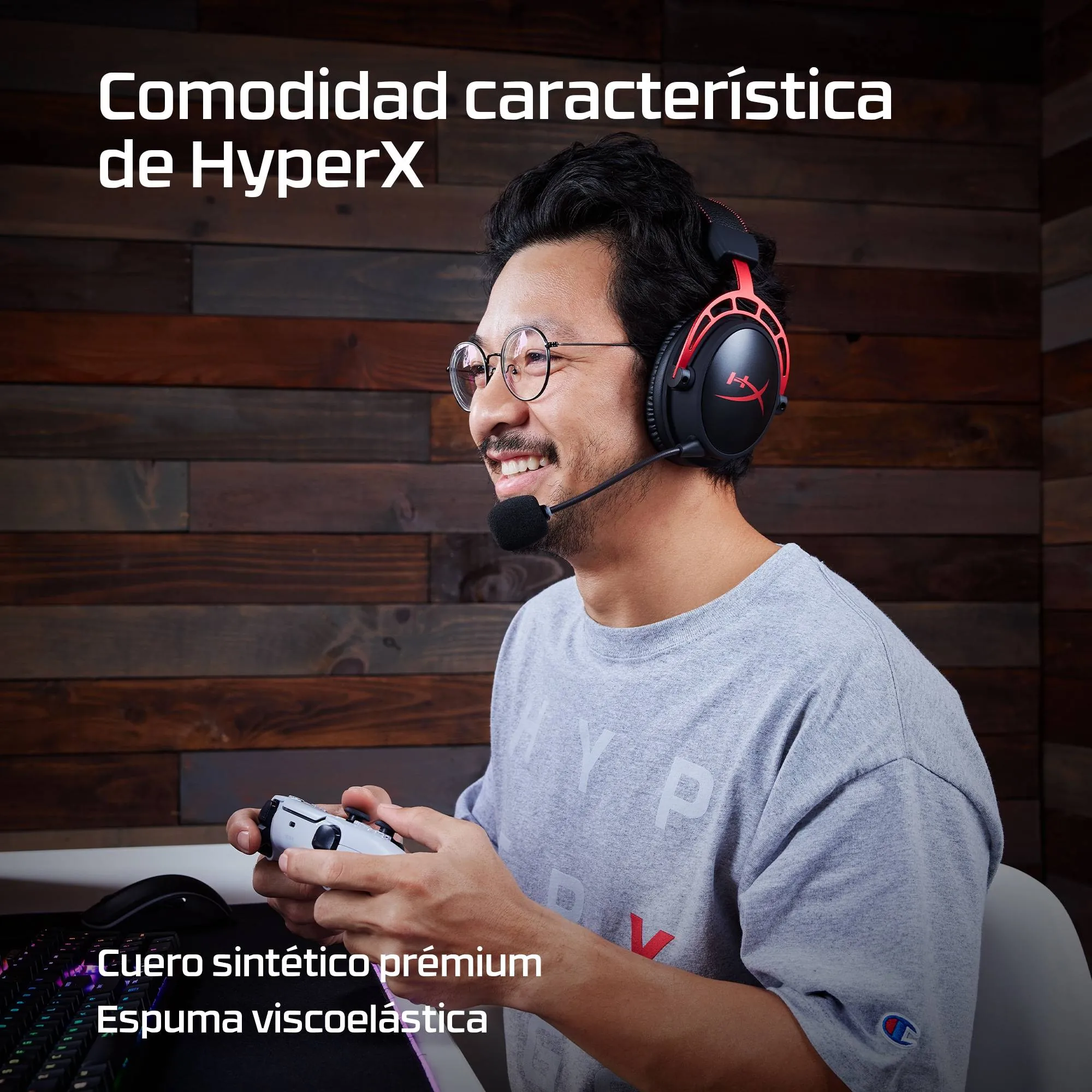 Audífonos Gamer HyperX Cloud Alpha Wireless, 2.4GHz, Audio Espacial DTS, Red 10