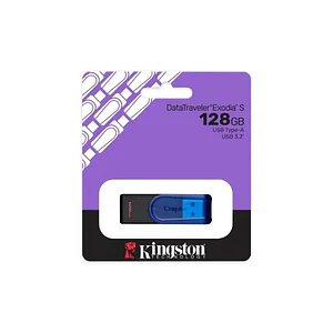 Pendrive Kingston DataTraveler Exodia S, 128GB, USB 3.0, USB-A, Azul