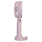 Ventilador Portátil Xtech XTA-900PK, 6 Velocidades, 3600 mAh, Hasta 37 h, USB-C, Recargable, Rosa - Miniatura 2