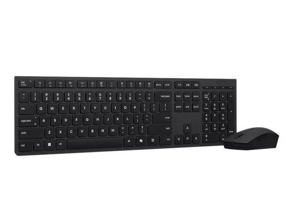 Combo Mouse y Teclado Lenovo 4X31R64337 Inalambrico, Recargable, Hasta 3 meses, BT, RF 2.4 GHz 2