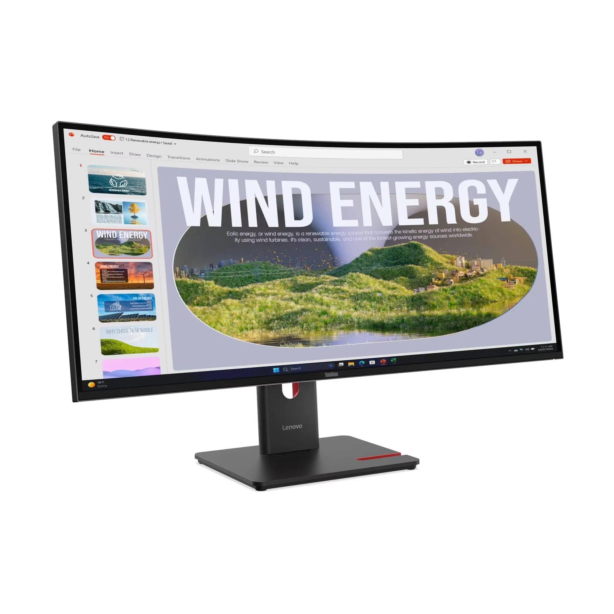 Monitor Curvo Lenovo ThinkVision T34WD-40, 34