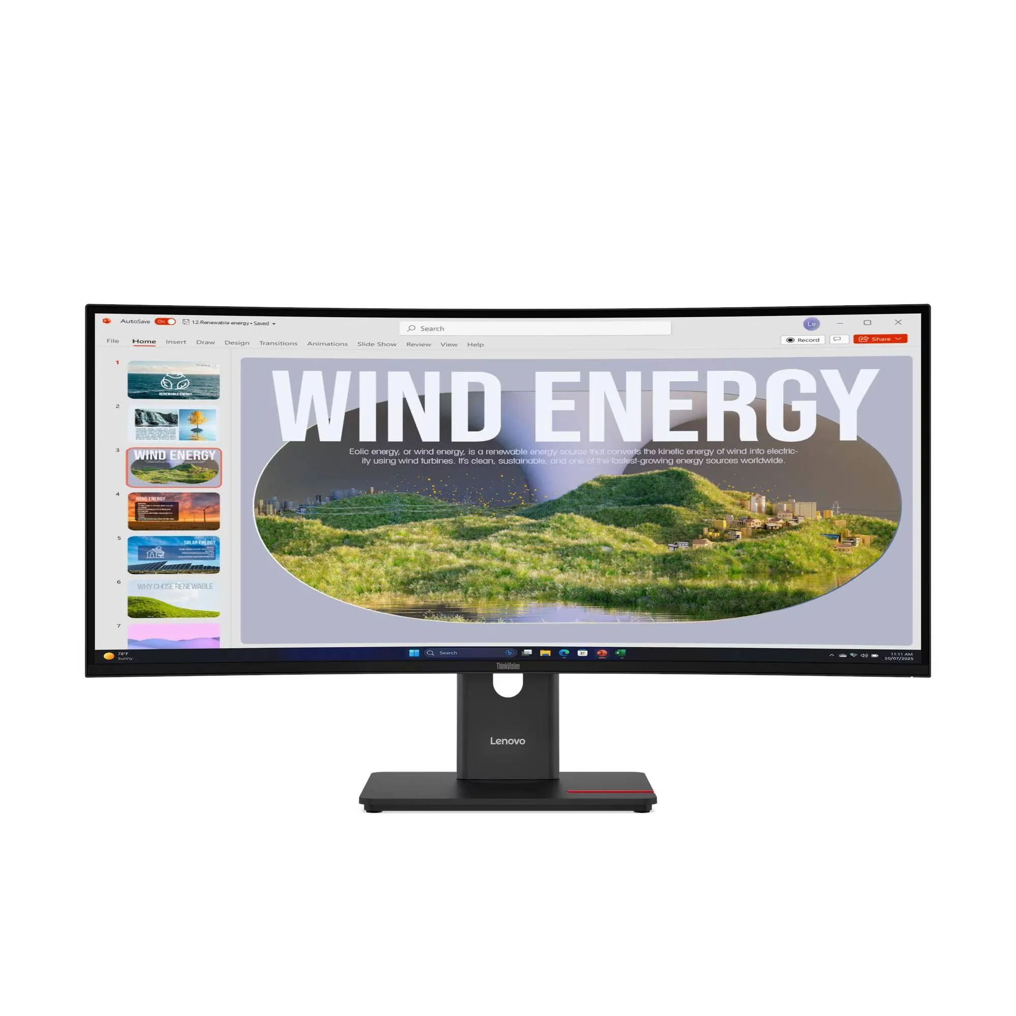Monitor Curvo Lenovo ThinkVision T34WD-40, 34