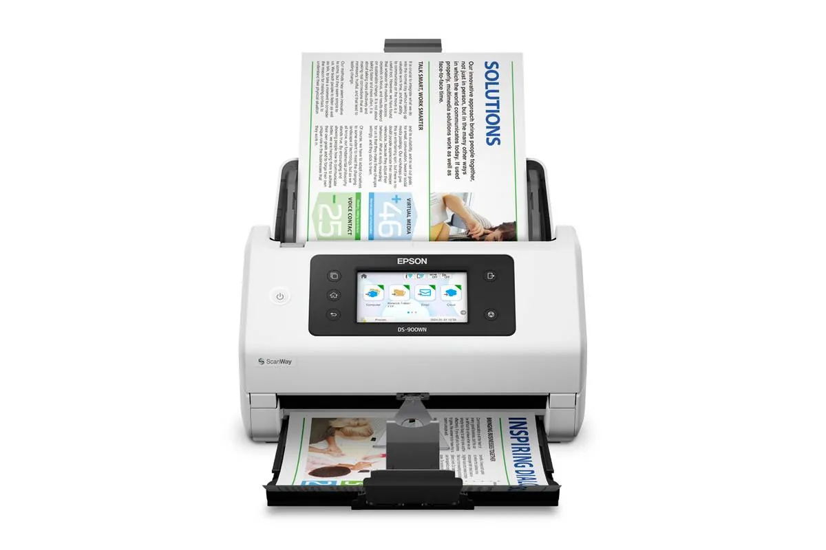 Escáner Epson DS-900WN B11B276201, 70 ppm, 140 ipm, Wi-Fi, ADF 100 Hojas, Pantalla 4.3