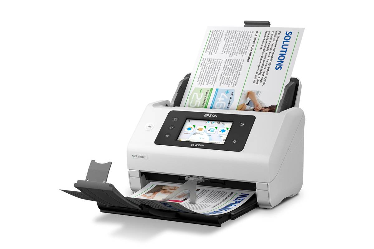 Escáner Epson DS-900WN B11B276201, 70 ppm, 140 ipm, Wi-Fi, ADF 100 Hojas, Pantalla 4.3
