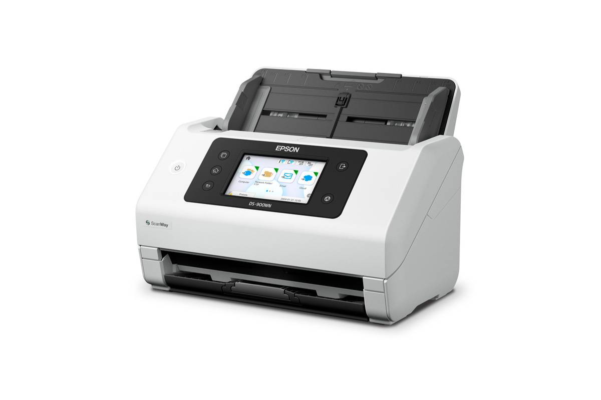 Escáner Epson DS-900WN B11B276201, 70 ppm, 140 ipm, Wi-Fi, ADF 100 Hojas, Pantalla 4.3
