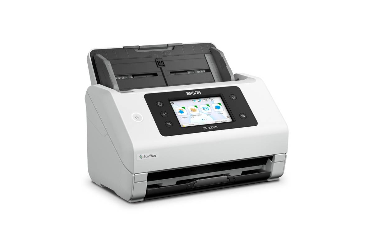 Escáner Epson DS-900WN B11B276201, 70 ppm, 140 ipm, Wi-Fi, ADF 100 Hojas, Pantalla 4.3