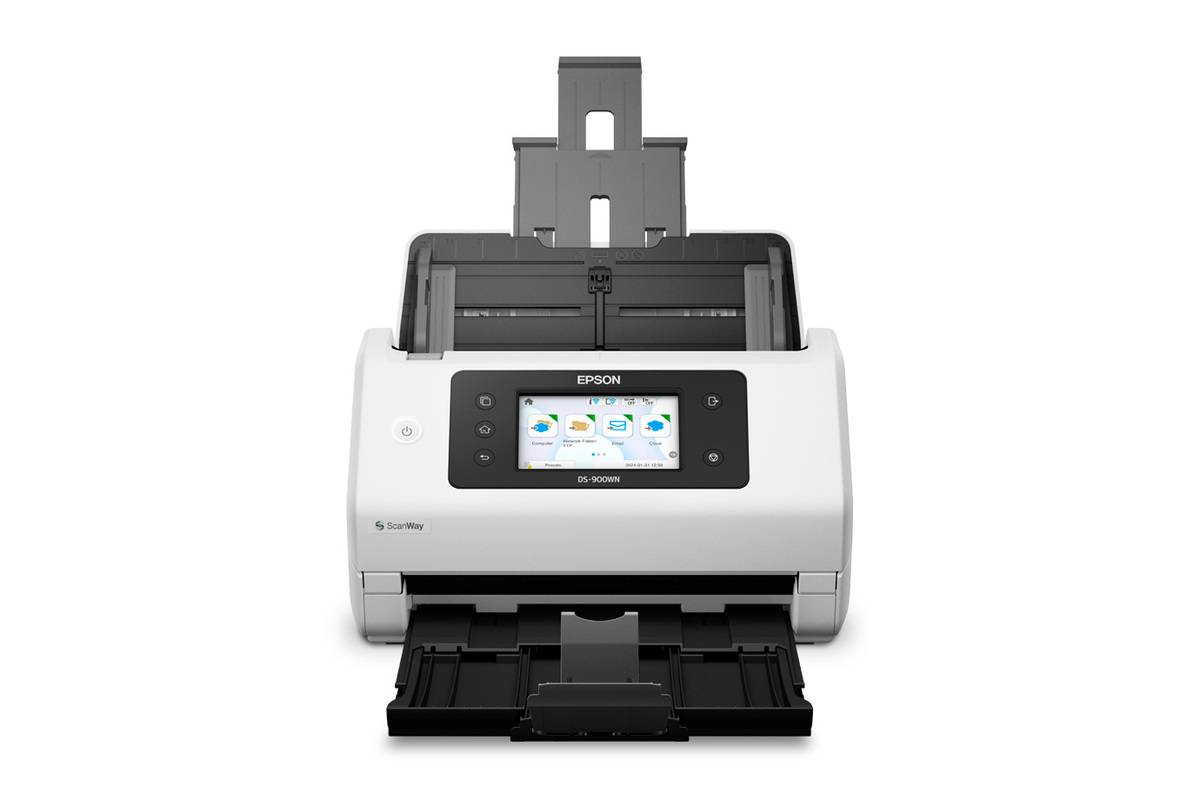 Escáner Epson DS-900WN B11B276201, 70 ppm, 140 ipm, Wi-Fi, ADF 100 Hojas, Pantalla 4.3