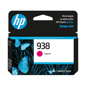 Cartucho de Tinta HP 938 4S6X6PL Original, Magenta, Hasta 800 Páginas